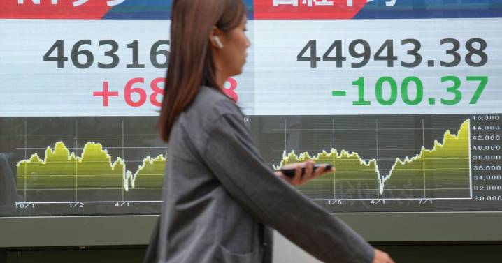 Asian shares are mixed as traders brace for a possible US government shutdown