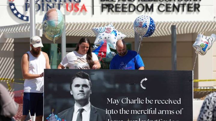 Moments of hope, faith and resilience outside Turning Point headquarters