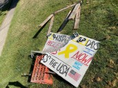 West Hartford Police Investigating Vandalism of ‘We Stand with Israel’ Signs