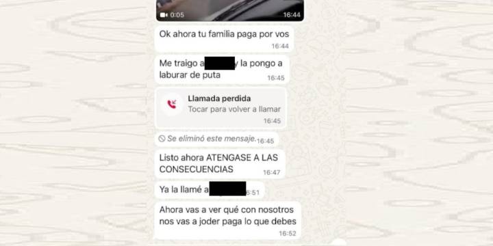 “Me traigo a tu hermana y la pongo a laburar de puta”: lo amenazaron con secuestrarla si no pagaba y hay dos detenidos