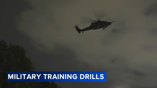 Military helicopters spotted in Philadelphia during training drills