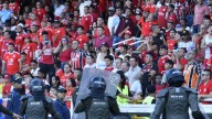Tensión en el Pascual Guerrero: así se vivió la salida de los jugadores ‘escarlatas’ tras amargo empate
