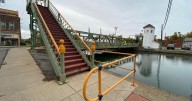 Historic lift bridge reopens to traffic in Albion