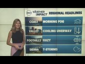 Valley cooling begins Thursday as Sierra storms keep fire risk