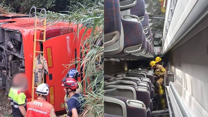 Una pasajera del bus volcado en Barcelona: "El conductor estaba mareado antes del accidente"
