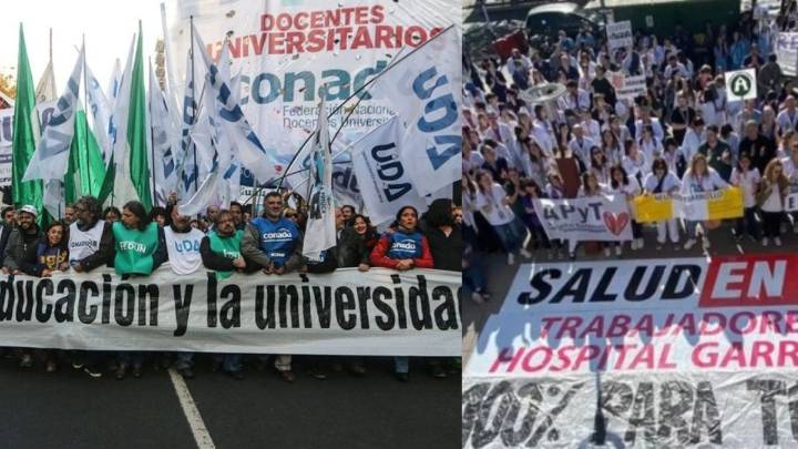 Las universidades y el Garrahan protestan con un "ruidazo"