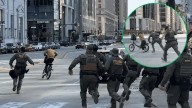Repartidor migrante escapa de agentes del ICE en bicicleta