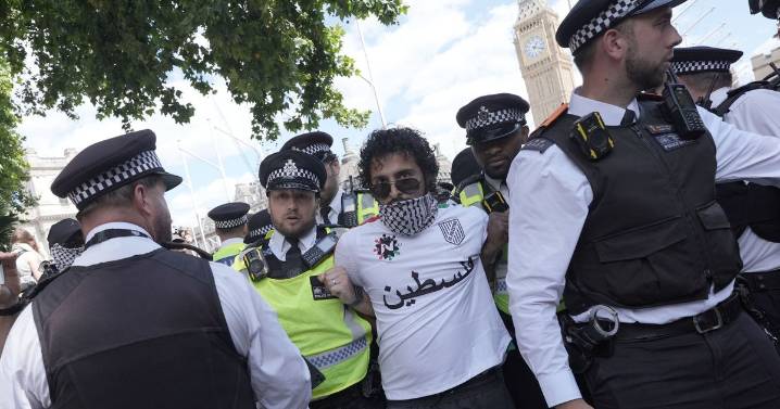 Palestine Action protests LIVE as hundreds face arrest at UK demonstrations
