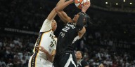 Kelsey Mitchell scores 34 points, leads Fever to Game 1 upset win over Aces, 89
