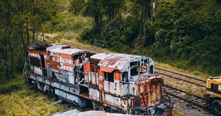 Million dollar Harrison Ford film set left to rot with eerie abandoned train
