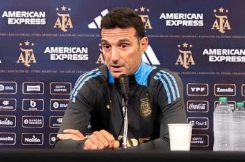 Scaloni: "No hablé con Messi sobre el Mundial"