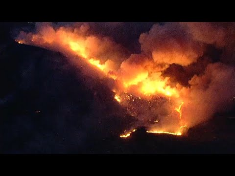 Fast-moving brush fire in Southern California forces evacuations
