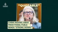 China moving away from fossil fuels sends “strong signal”