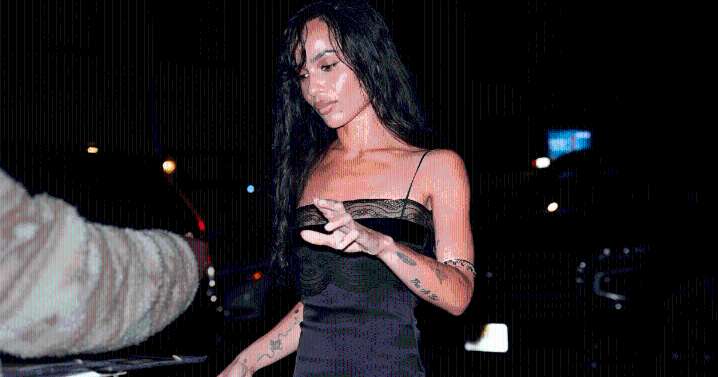 Zoe Kravitz Boldly Masters Lace in Black Minidress Fit for Cocktail Party