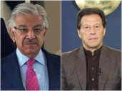 Khawaja Asif berates Imran for keeping mum on catastrophic floods, terrorism