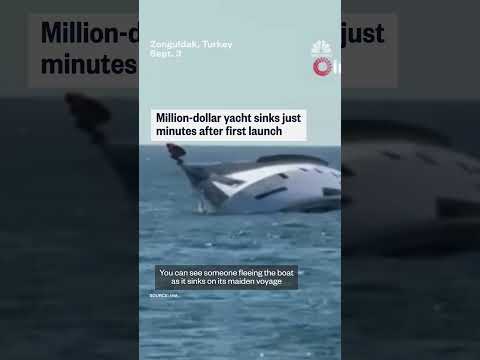 Million-dollar yacht sinks minutes after first launch