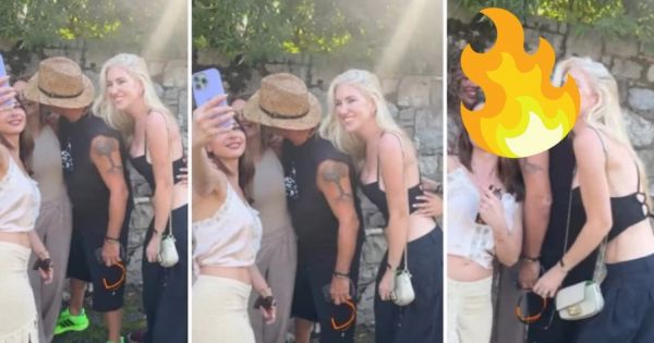 El besazo entre Evangelina Anderson y Eros Ramazzotti que encendió las redes [VIDEO]