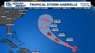 Tropical Storm Gabrielle forms, expected to become a hurricane