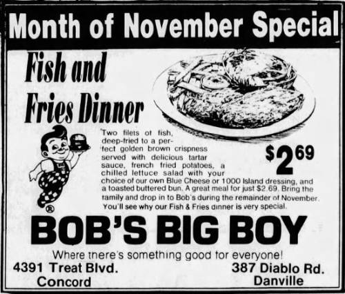 Claycord Online Museum – Bob’s Big Boy On Treat Blvd. In Concord