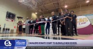 Cleveland Cavaliers unveil newly refurbished basketball court at Glenville High School