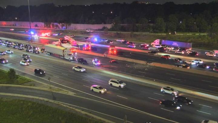 Multi-vehicle crash involving tanker truck forces Highway 401 closure near Avenue Road