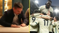 Gary Neville forced to autograph match ticket from Liverpool's 5-0 win at Old Trafford after losing bet
