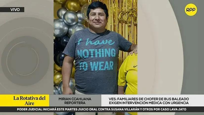 Chofer baleado en VES permanece internado con pronóstico reservado