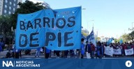 Organizaciones sociales realizaron ollas populares frente al Ministerio de Capital Humano