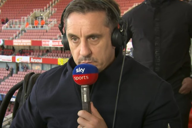 Gary Neville feels Man City ‘animal’ is superior to Arsenal star in same position