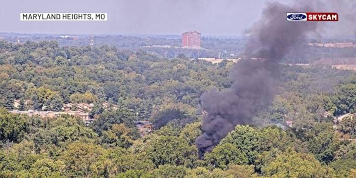 Heavy smoke seen in St. Louis County