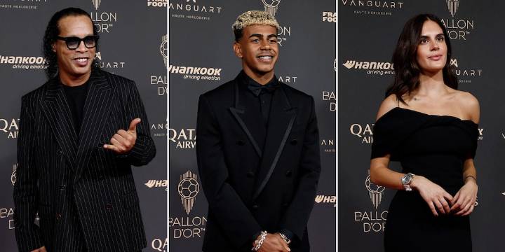 Las figuras del fútbol mundial deslumbran con sus looks en la gala del Balón de Oro