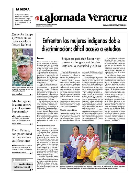 Contraportada del 6 de septiembre del 2025