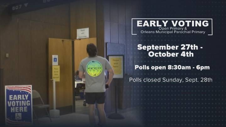 The Breakdown: Early voting to begin across Louisiana ahead of Oct. 11 elections