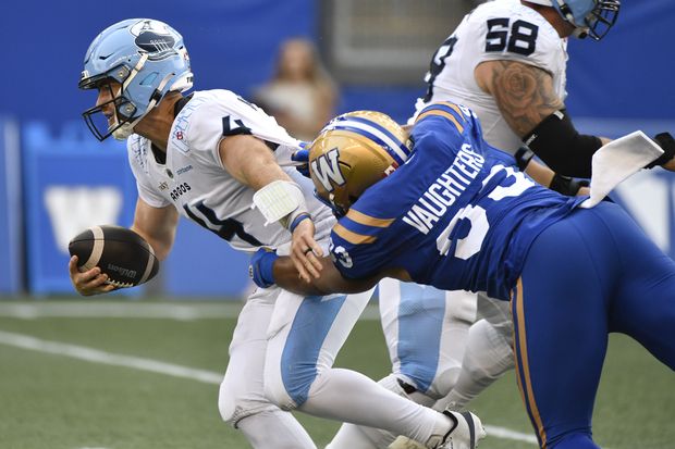 Blue Bombers lose to the Saskatchewan Roughriders in CFL action