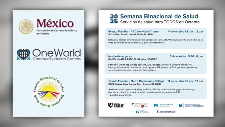 Consulado de México y OneWorld impulsan la 20ª Semana Binacional de Salud en Omaha y Council Bluffs