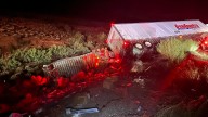 Wet road conditions in Washington City causes semitruck to crash on I