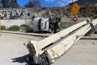 Se accidenta otra grúa en obra de Viaducto en Tijuana