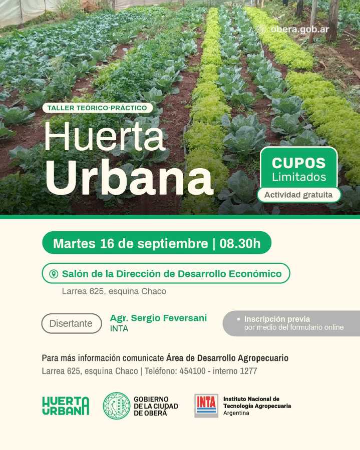 Taller para aprender y fortalecer las Huertas Urbanas en Oberá