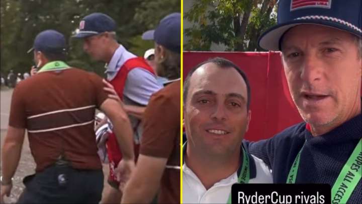 Scottie Scheffler's caddie issues grovelling public apology to Team Europe vice-captain as Ryder Cup altercation goes viral