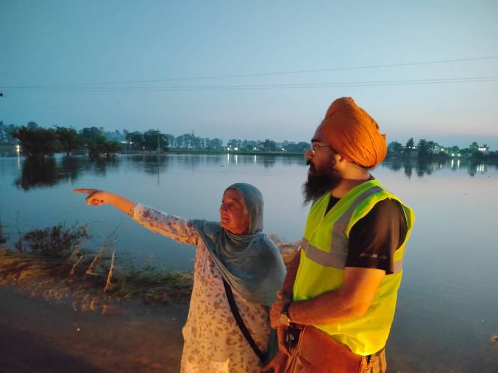 Punjab flood relief: Activist Angad Singh Khalsa visits villages, Supports relief efforts