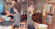 “Nace un chef”: el tierno video de Agustina Cherri cocinando con su hijo Bono
