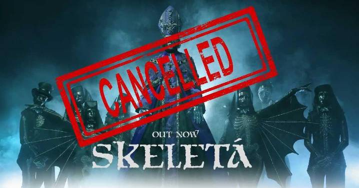 Se cancela primer concierto de Ghost por intoxicación de uno de los integrantes