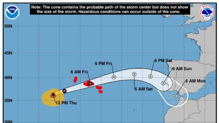Gabrielle to create 'life-threatening surf' in US. See hurricane path.