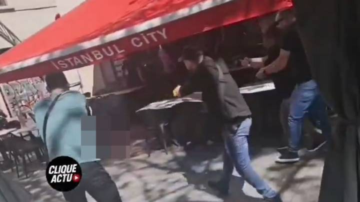 Terrifying moment knife attacker, 35, is gunned down by cops ‘after stabbing at least four people in hotel’ in France