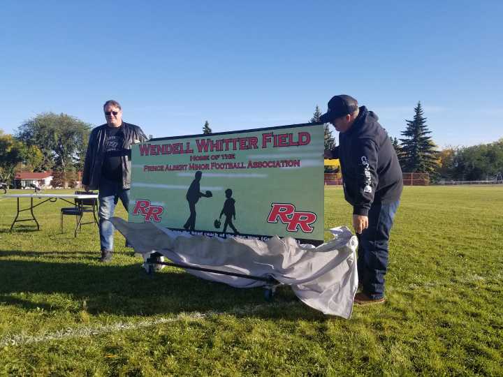 Prince Albert Minor Football names field in honour of longtime pee wee coach