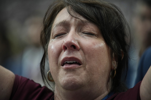 Photos of conservative activist Charlie Kirk's memorial service