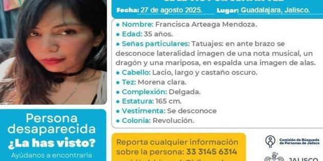 Exigen localización de ‘Frany’ Arteaga, artista plástica desaparecida en la colonia Revolución