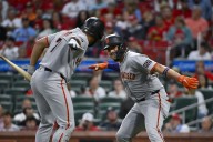 Deadspin | Rafael Devers, Willy Adames homer to power Giants past Cardinals