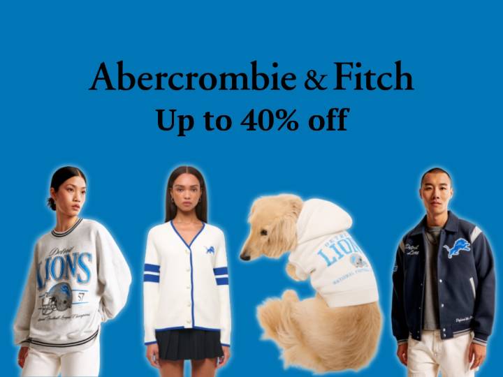 Abercrombie & Fitch’s Detroit Lions collection is transforming how fans dress for game day and you can save up to 40% right now