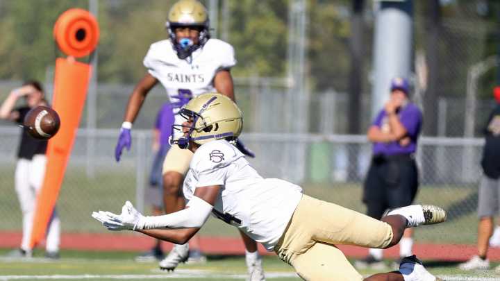 St. Raphael's Aiden Fortes seals the win vs. Central with an interception